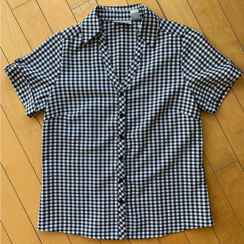 Checkered blouse NWOT